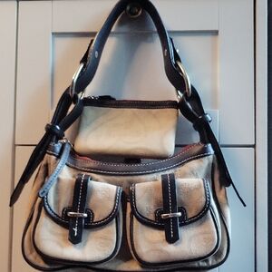 Dooney & Bourke Tan and Black Shoulder Bag